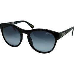 Lanvin SLN584M Ανδρικά Γυαλιά Ηλίου Στρογγυλά Κοκάλινα Μαύρα με Μαύρο Polarized Φακό