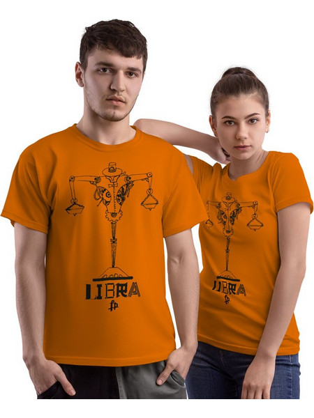 Steampunk Ζώδια - Ζυγός (Κοντομάνικο Ανδρικό / Unisex) - Orange