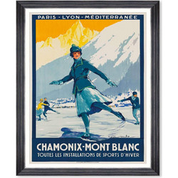 Κάδρο Chamonix Poster FA13451 50x70cm Multi MindTheGap Κάθετοι Ξύλο,Γυαλί
