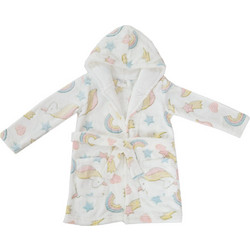 Lovely Unicorn Fleece παιδική ρόμπα λευκή W23