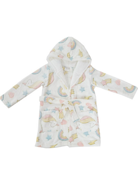 Lovely Unicorn Fleece παιδική ρόμπα λευκή W23