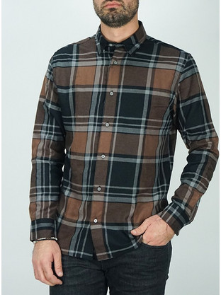 Jack & Jones Ανδρικό Πουκάμισο Βαμβακερό Καρό Μακρυμάνικο Slim Fit Πολύχρωμο 12218557