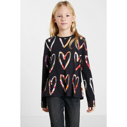 Desigual Παιδικό T-Shirt Μακρυμάνικο Μαύρο 21WGTK14-2000