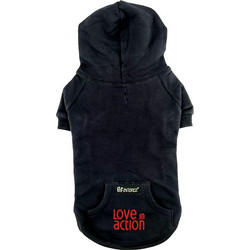 Φούτερ Σκύλου Cotton Hoodies με κουκούλα 2XLarge 61cm Μαύρο