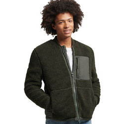 Superdry Vintage Sherpa Ανδρική Ζακέτα Fleece με Φερμουάρ Καφέ M5011456A-3JZ