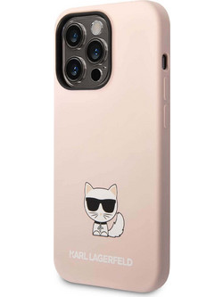Karl Lagerfeld Choupette Back Cover Light Pink (iPhone 14 Pro Max)
