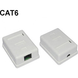 SM610 Μονή εξωτερική πρίζα 8P8C CAT6 ΤΥΠΟΥ KRONE