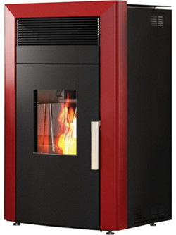 Alfa Plam Commo 12 Red Σόμπα Pellet Καλοριφέρ Αερόθερμη 12kW