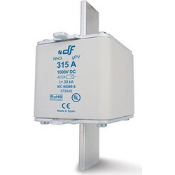 Μαχαιρωτό φυσίγγιο NH3 τύπος:373435 250A 1000VDC 30KA για φωτοβολταϊκά συστήματα - 055-501373435