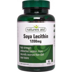 Natures Aid Lecithin Συμπλήρωμα Διατροφής με Λεκιθίνη 1200mg 90 Μαλακές Κάψουλες