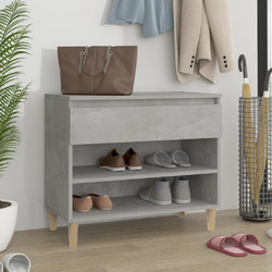 vidaXL Παπουτσοθήκη Ξύλινη Γκρι Μ70xΠ36xΥ60cm 819760