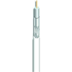 Conotech Καλώδιο Ομοαξονικό Ατερμάτιστο Λευκό 1m (RG6-U)