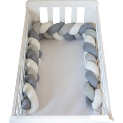 Bubaba Πάντα Κούνιας Πλεξούδα Γκρι 15x235cm