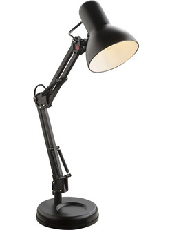 Φωτιστικό Γραφείου Επιτραπέζιο Famous 1xE27 Max40W Μέταλλο Μαύρο