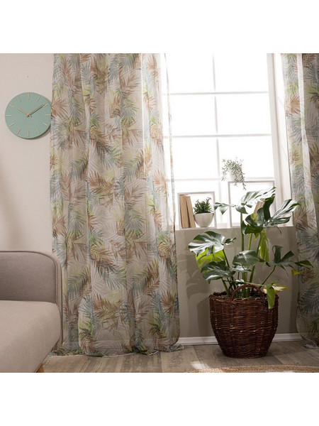 Teoran Κουρτίνα Floral με Τρέσα 140x275 Arousa