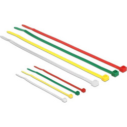 DELOCK Δεματικά καλωδίων, 100x2.5mm - 200x3.6mm, χρωματιστά, 200τμχ