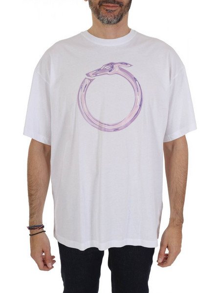 TRUSSARDI JEANS T-SHIRT GREYHOUND HEATMAP LOGO ΛΕΥΚΟ