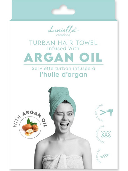 Danielle Creations Argan Oil Infused Hair Turban 24*64cm - By Upper Canada