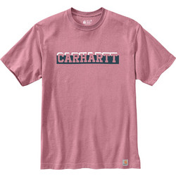 Carhartt - Relaxed Fit Heavyweight S/S Logo Graphic T-Shirt Pink