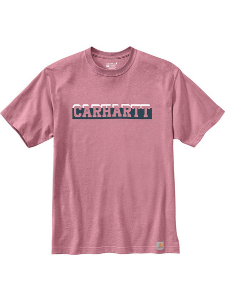 Carhartt - Relaxed Fit Heavyweight S/S Logo Graphic T-Shirt Pink