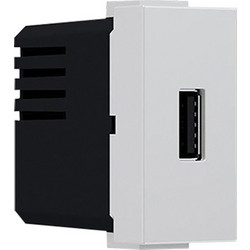 Acaelec Modys Πρίζα Τροφοδοσίας 1xUSB 1 Στοιχείου1P IP20 230V 50Hz 0.3A 5V DC 1.2A Ιβουάρ (10101412822)