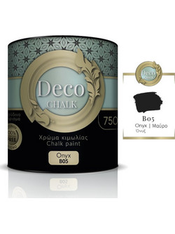 Pellachrom Deco Chalk Paint Χρώμα Κιμωλίας B05 Onyx-Black 750ml