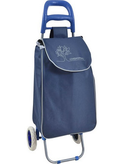 Love Shopping Υφασμάτινο Καρότσι Λαϊκής Μπλε 35x27x94cmΚωδικός: 40867593