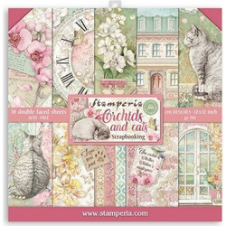 Stamperia Orchids and Cats Φύλλα Scrapbooking Διπλής Όψης 190gr/m 10 τμχΚωδικός: 40110246
