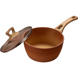 Marva Terracotta Amercook Κατσαρόλα Γάλακτος Αλουμινίου Αντικολλητική Επίστρωση 18cm