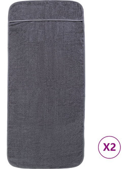 vidaXL Πετσέτα Θαλάσσης Ανθρακί 75x200cm 362674 2τμχ