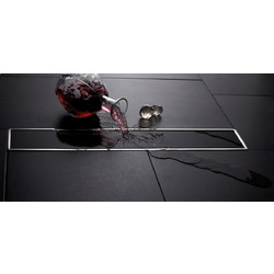 Acrilan Ανοξείδωτο Κανάλι Δαπέδου με Μέγεθος 90x10εκ. Ασημί
