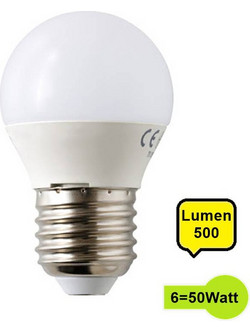 Λάμπα LED E27 6W 500Lum Φώς Hμέρας
