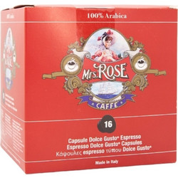 Mrs Rose Κάψουλες Espresso 100% Arabica Συμβατές με Μηχανή Dolce Gusto 16τμχ