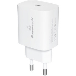 Powertech PT-1091 Φορτιστής Χωρίς Καλώδιο με Θύρα USB-C 20W Power Delivery White