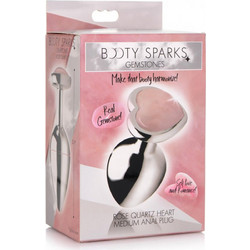 Xr Brands Gemstones Rose Quartz Heart Anal Plug Ήμι-Πολύτιμος Λίθος
