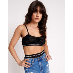 ONE TEASPOON W SHADOW FLOWER MESH BANDEAU TOP - 25K25705-BLACK BLACK