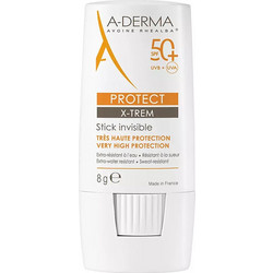 A-Derma Protect Invisible X-trem Αντηλιακό Stick Προσώπου SPF50 8gr