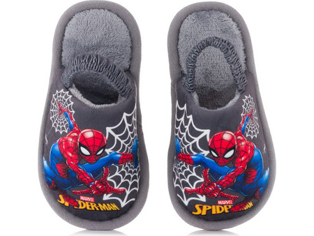 Παντοφλάκια Αγορίστικα Disney-Spiderman Γκρι pant12345-20