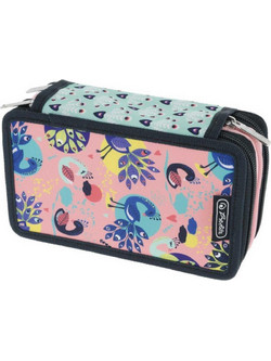 Herlitz Fancy Peacock Κασετίνα Γεμάτη με 3 Θήκες Πολύχρωμη 50043392