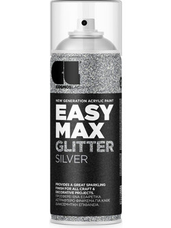 Cosmoslac Easy Max Glitter Σπρέι Βαφής Silver Gloss 400ml