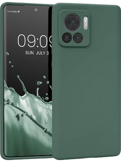 KWmobile Soft Flexible Rubber Cover - Θήκη Σιλικόνης Motorola Edge 30 Ultra - Forest Green (60071.166)