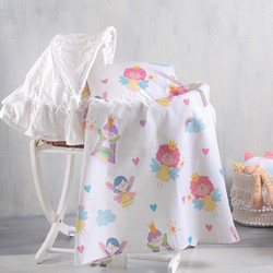 Rythmos Fairies Βρεφικό Σεντόνι Λίκνου Βαμβακερό 80x110 White