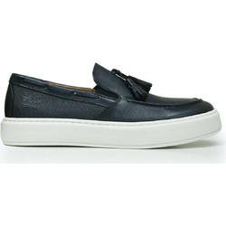 Versace 19V69 Ανδρικά Μοκασίνια Loafers Δερμάτινα Navy Μπλε YO-K61901