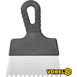 Vorel 06299 Σπατουλα inox 150mm με δόντι 6x6