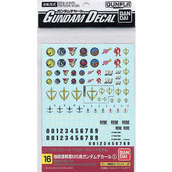 Bandai Gundam Decal 16MG Multiuse Federation