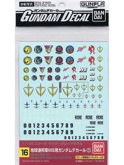 Bandai Gundam Decal 16MG Multiuse Federation