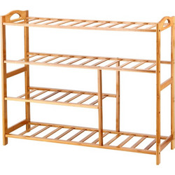 Bakaji Παπουτσοθήκη Ξύλινη Φυσικό Χρώμα Μ80xΠ26xΥ69cm 02832581