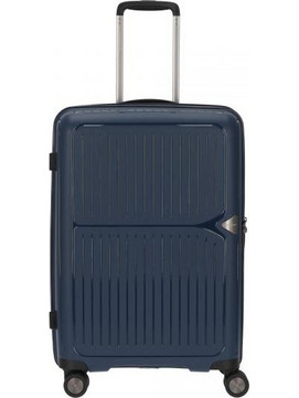 March ReadyToGo Βαλίτσα Μεσαία 66x45x24cm με 4 Ρόδες Navy Μπλε