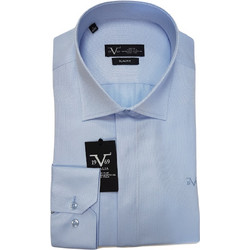 Versace 19V69 11.31 Ανδρικό Πουκάμισο Βαμβακερό Μακρυμάνικο Κανονική Γραμμή Γαλάζιο