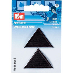Prym Θερμοκολλητικά Μοτίφ Τρίγωνα Μαύρα 3.5x2.5εκ. 2τμχ 925275